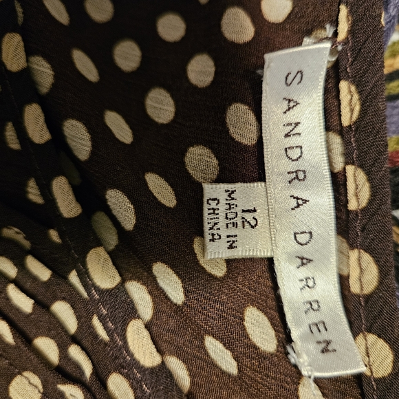 Sandra Darren brown sleeveless dress size 12 - Picture 5 of 13